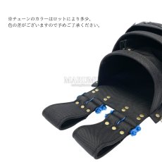 画像2: ニックス 腰道具 KNICKS  BA-301DDX チェーンタイプオールバリスティック3段腰袋 コーデュラ チェーン ブルー (2)