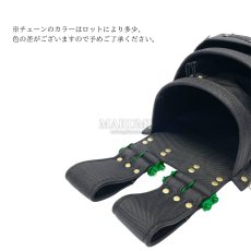 画像2: ニックス 腰道具 KNICKS  BA-301DDX チェーンタイプオールバリスティック3段腰袋 コーデュラ チェーン グリーン (2)