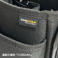 画像3: コーデュラ CORDURA 電工 2段 腰袋 超撥水加工 軽量 ハーネス対応 コヅチ CFC-12 (3)