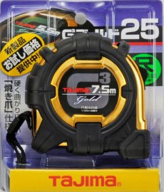 画像1: タジマ G3ゴールドロック-25 7.5m 尺相当目盛付 コンベックス スケール (1)