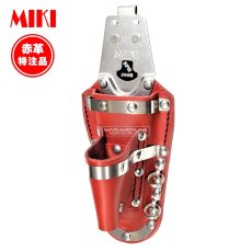 画像1: MIKI 三貴 ミキ 工具差し ツールホルダー プロ用 赤革 レッド 特注品 別注 ラチェットレンチ カッター差し SPH-500R-RE (1)