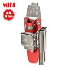 画像1: MIKI 三貴 ミキ 工具差し ツールホルダー プロ用 赤革 レッド 特注品 別注 ラチェットレンチ モンキーレンチ 16mmマーカー差し SPH-68X-RE (1)