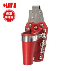 画像1: MIKI 三貴 ミキ 工具差し ツールホルダー プロ用 赤革 レッド 特注品 別注 ラチェットレンチ差し SPH-6RS-RE (1)