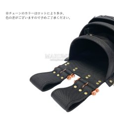 画像2: ニックス 腰道具 KNICKS  BA-301DDX チェーンタイプオールバリスティック3段腰袋 コーデュラ チェーン ピンクゴールド (2)