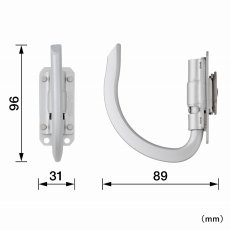 画像3: タジマ TAJIMA 腰道具 着脱セフ工具ホルダーアルミ スリムJフック 折りたたみ SFSKHA-JF (3)