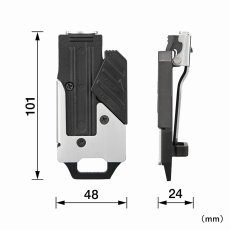 画像3: タジマ TAJIMA 腰道具 着脱セフホルダー胴ベルト用 クリップ式 金属 メタル 右用 SFC-MHLD (3)